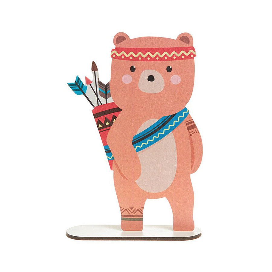 Ξύλινο διακοσμητικό στάντ αρκούδα 30 εκ