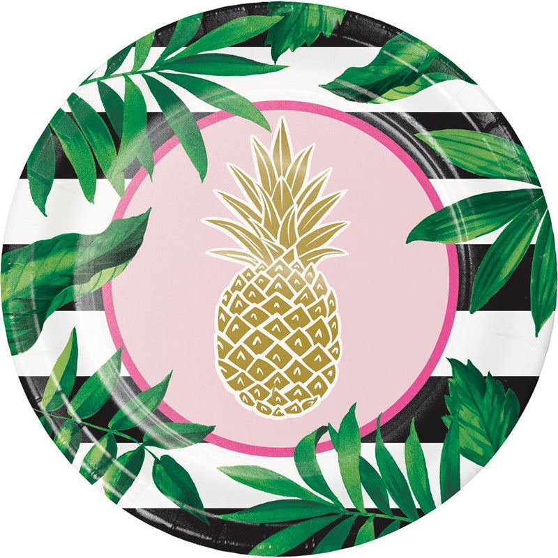Πιάτα φαγητού Pineapple 8τεμ.