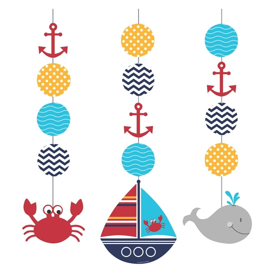 Κρεμαστά διακοσμητικά Ahoy Matey 3 τεμ