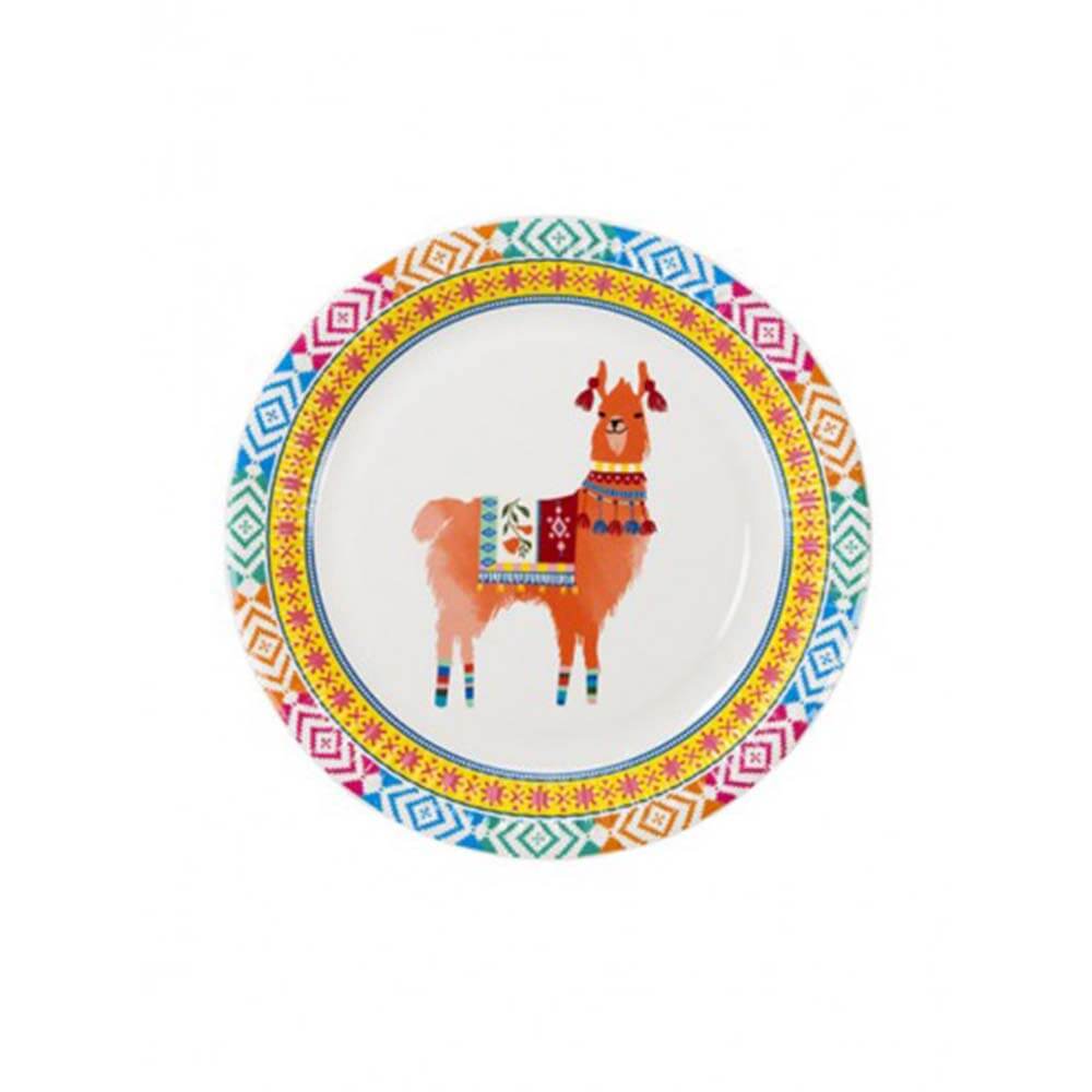 Χάρτινο πιάτο φαγητού Lama Boho Style Talking