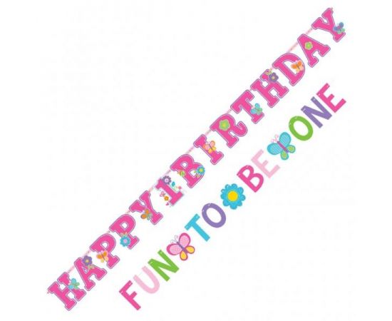 Γιρλάντα γράμματα Sweet 1st Birthday Girl 2τεμ.