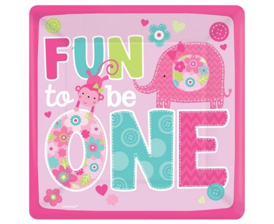 Πιάτα φαγητού One Wild Girl 8τεμ.