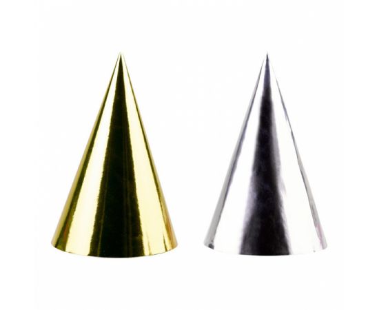 Καπελάκια χάρτινα χρυσό και ασημί 4τεμ.