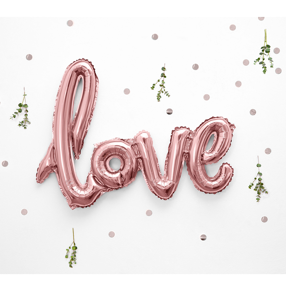 Μπαλόνι Φόιλ για Πάρτυ "Love" Letters Rose Gold 1 τεμ