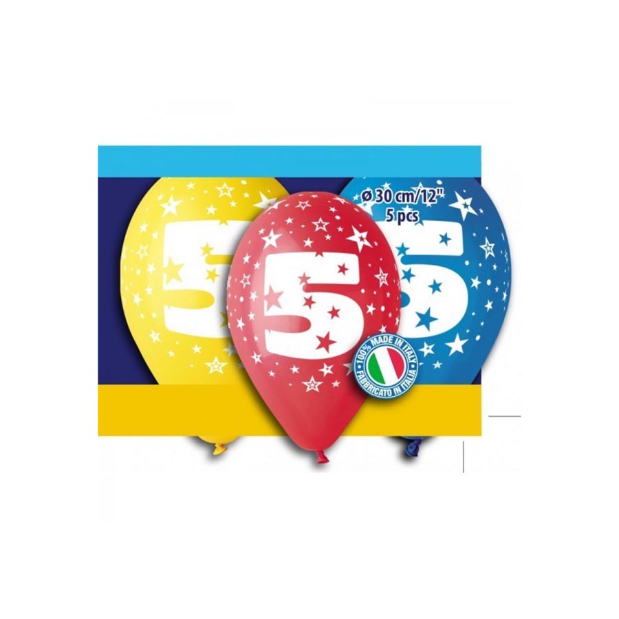 Μπαλόνι γενέθλια Νο 5 (5τεμ)