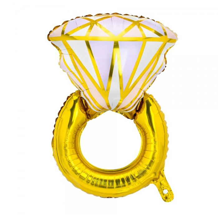 Μπαλόνι Δαχτυλίδι Μονόπετρο Χρυσό 1 τεμ