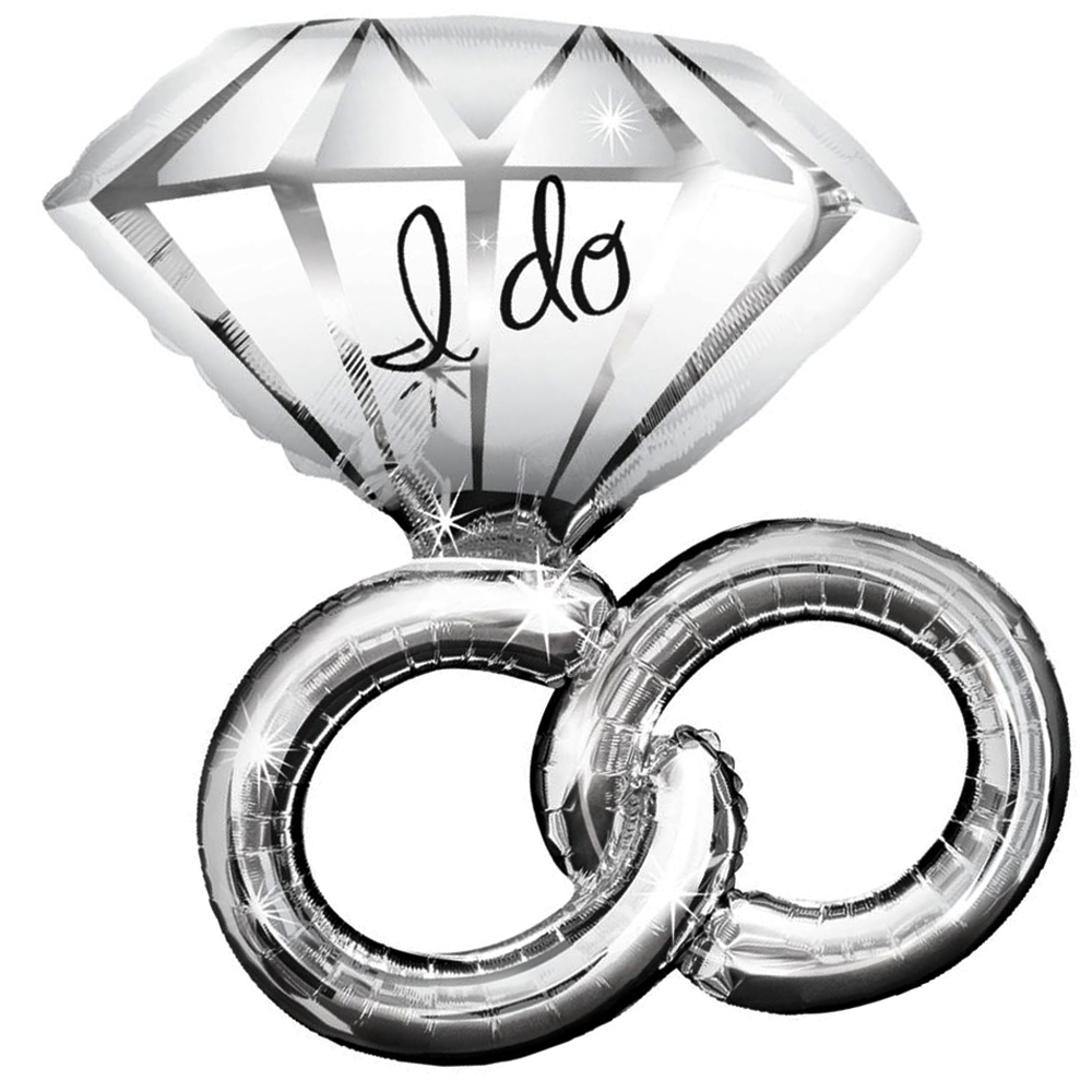Μπαλόνι Φόιλ Βέρες "I Do" Silver Supershape 1 τεμ