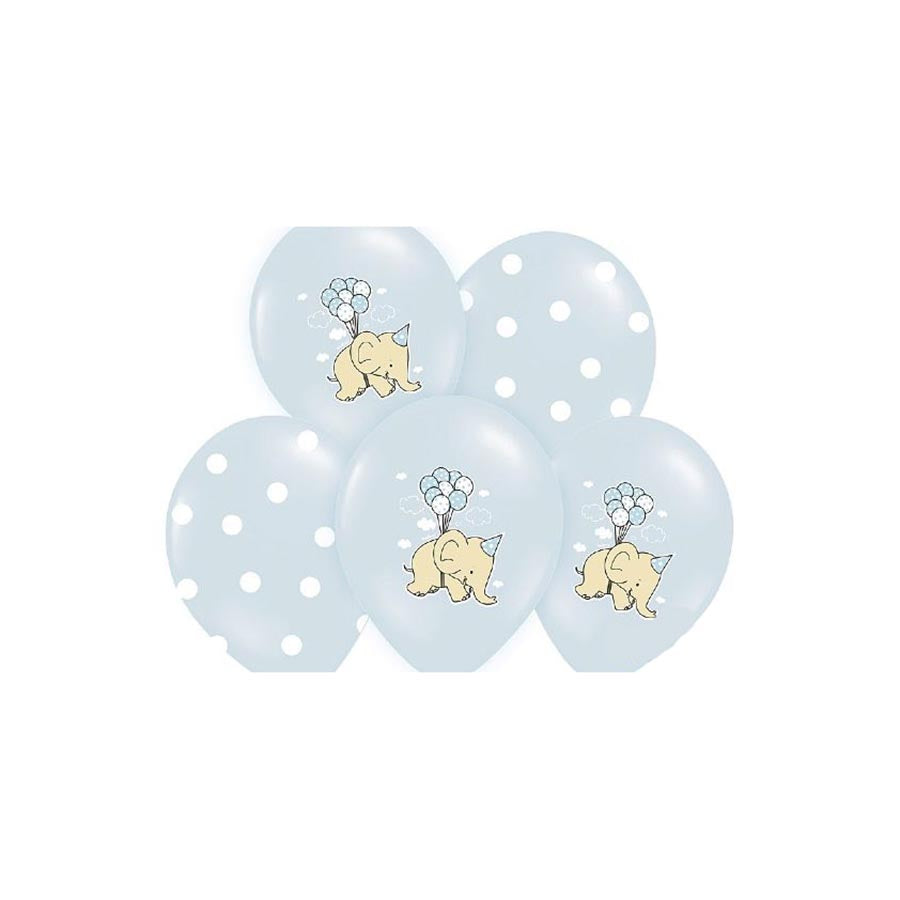 Σετ Μπαλόνια Ελεφαντάκι γαλάζιο (6 τεμ)