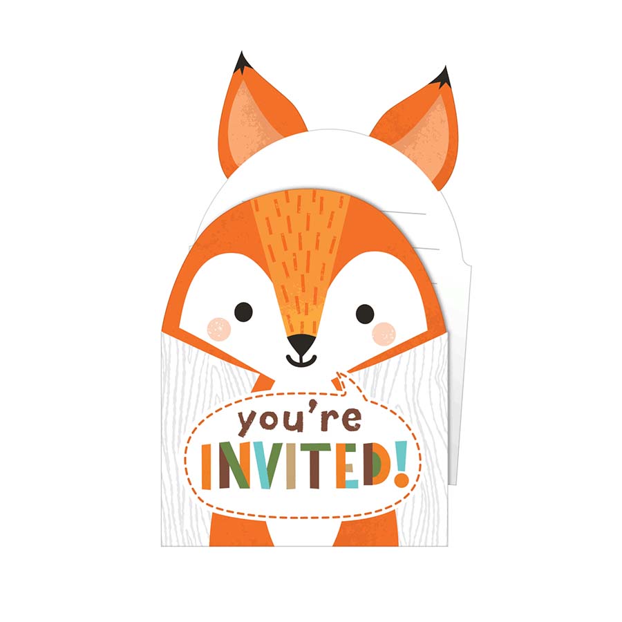 Πρόσκληση για Πάρτυ Woodlands Αnimals 8 τεμ