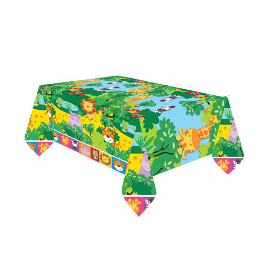 Πλαστικό τραπεζομάντηλο ζωάκια της ζούγκλας 120x180εκ