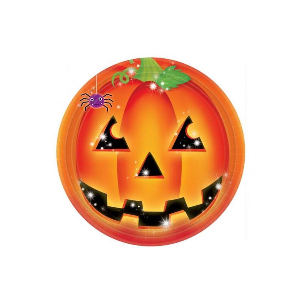 Χάρτινο πιάτο φαγητού Perfect Pumpkin 23εκ 8τεμ