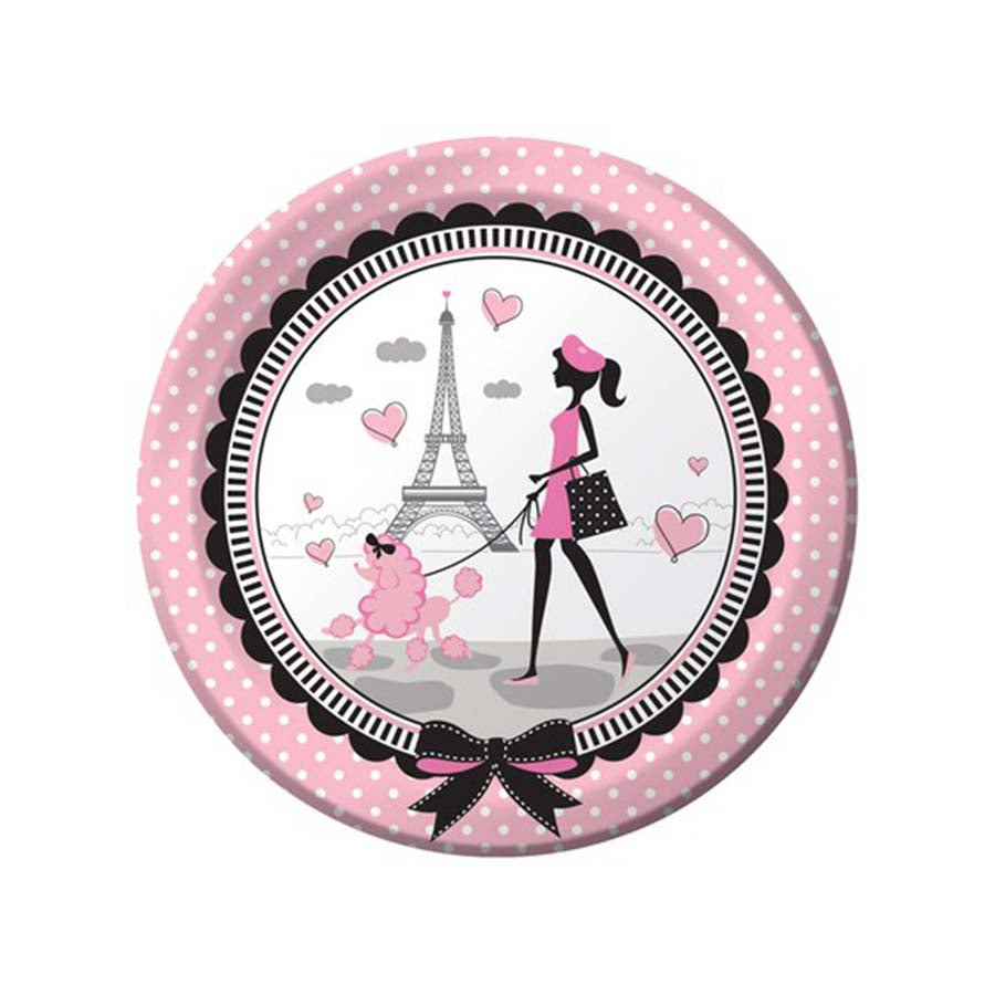 Χάρτινο πιάτο φαγητού Party in Paris 8τεμ