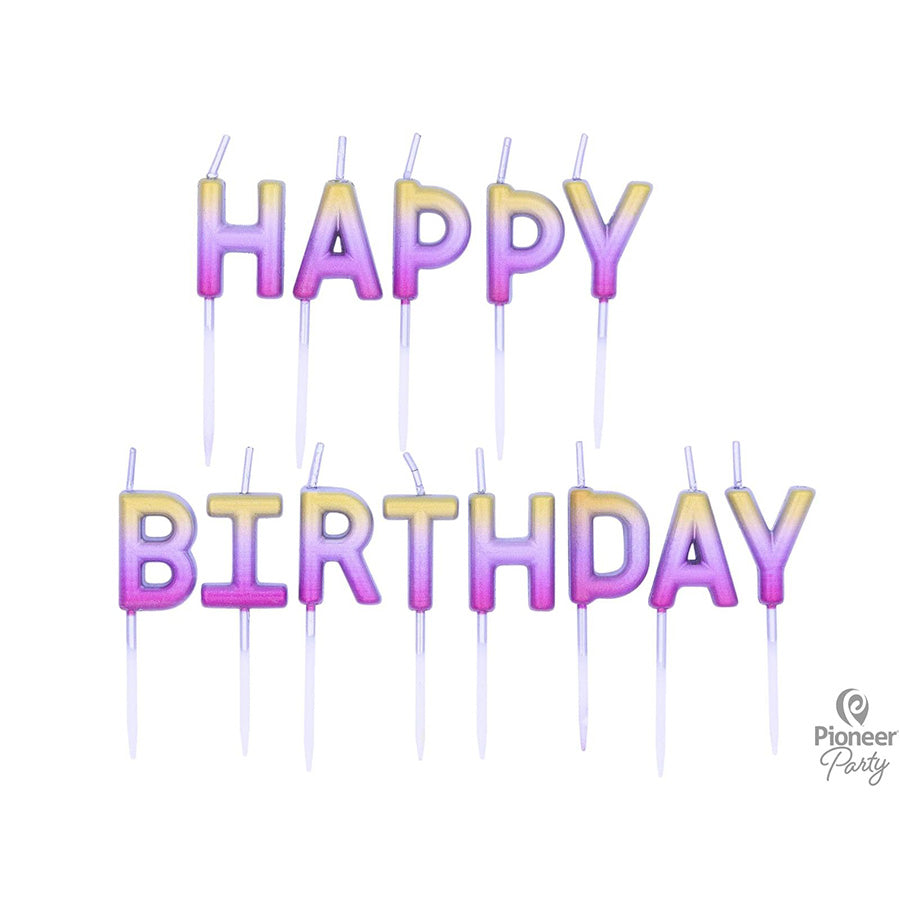 Κεριά Happy Birthday Rose Gold Ombre