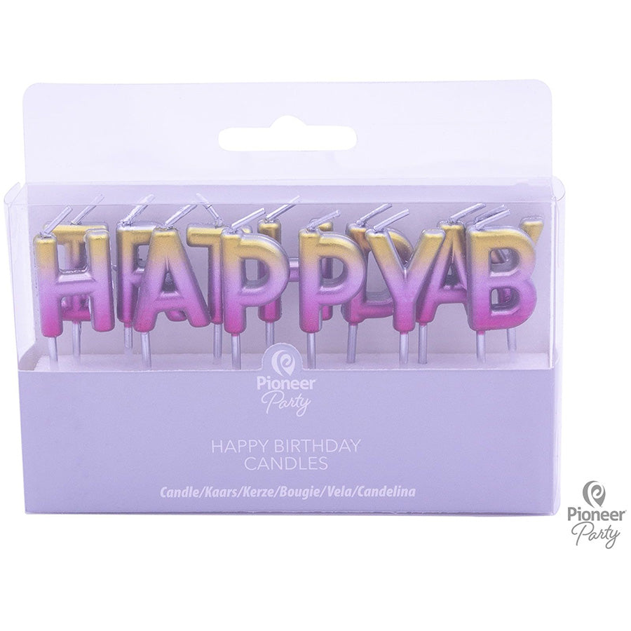 Κεριά Happy Birthday Rose Gold Ombre