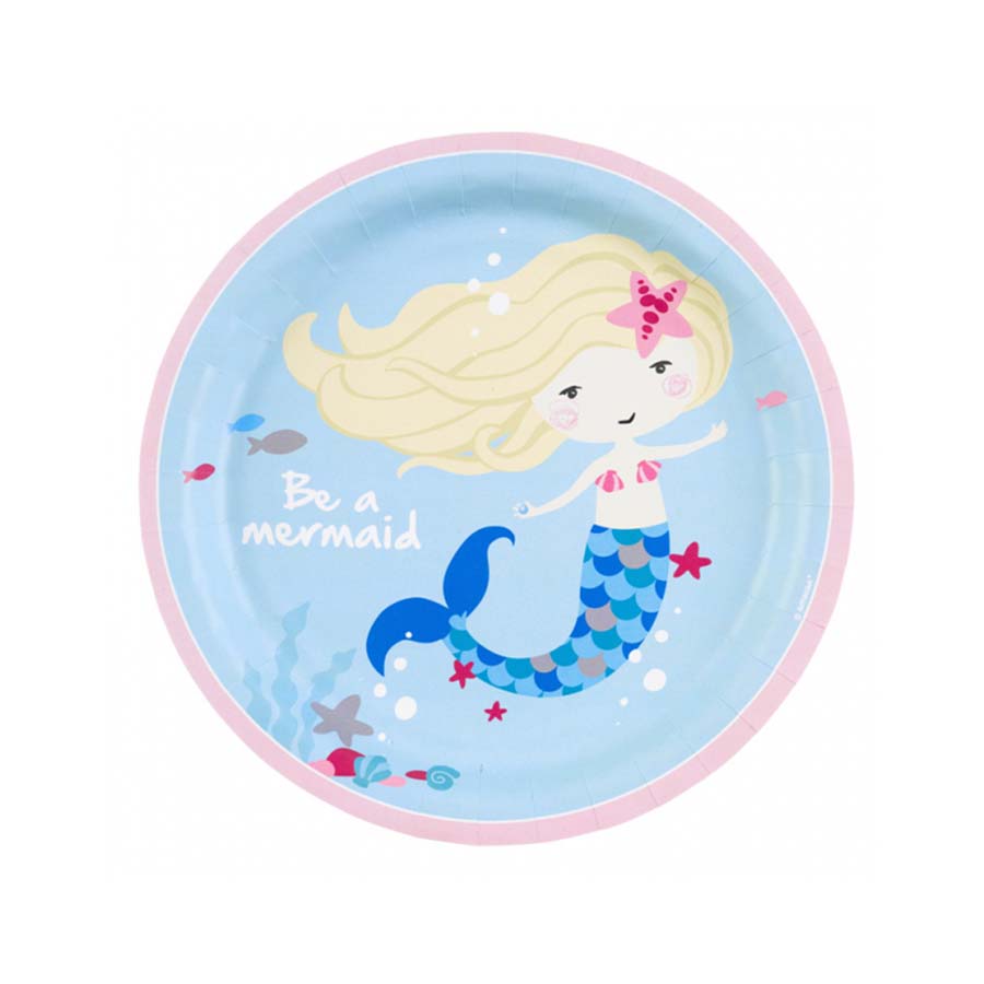 Χάρτινα πιάτα φαγητού Be A Mermaid 8τεμ