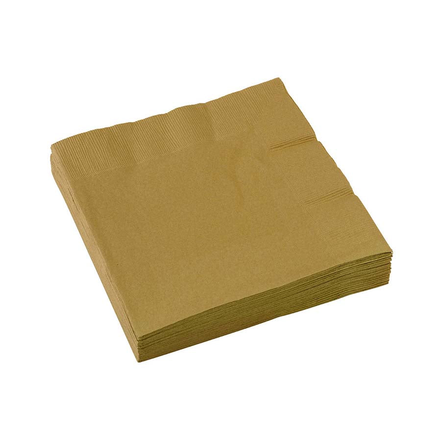 Χαρτοπετσέτες φαγητού χρυσό 20τεμ