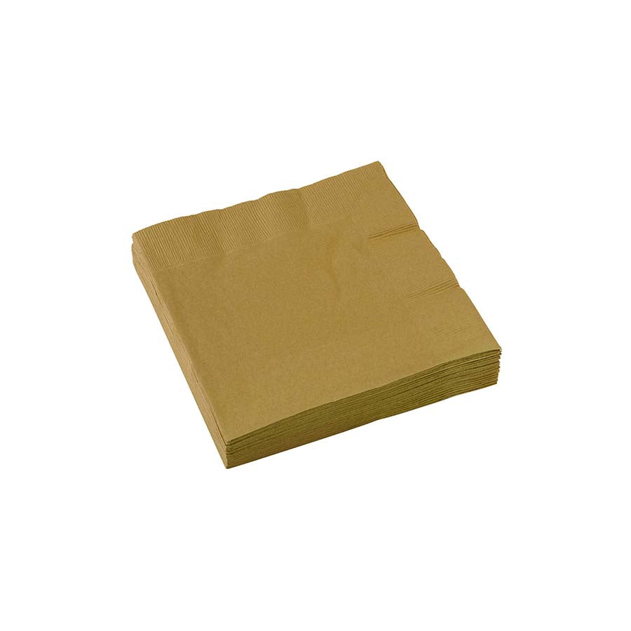 Χαρτοπετσέτες γλυκού 25εκ χρυσό 20τεμ
