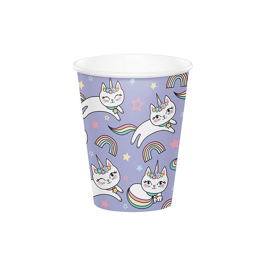 Χάρτινα ποτήρια Sassy Caticorn 8τεμ 260ml