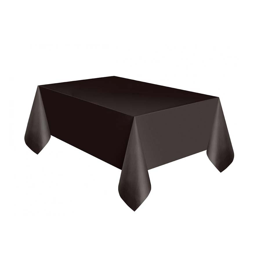 Πλαστικό τραπεζομάντηλο μαύρο 137x274εκ