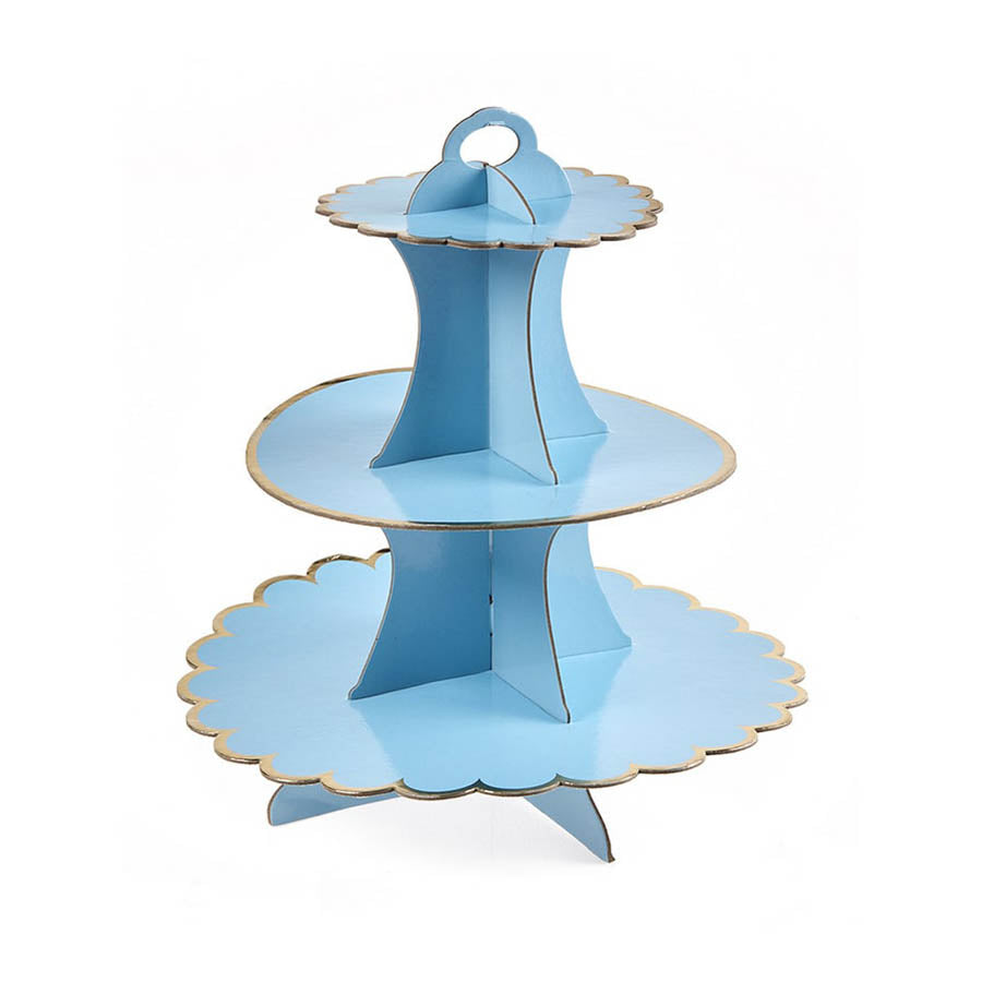 Σταντ για cupcakes σιέλ χρυσό