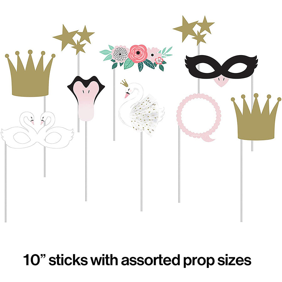 Photo booth props σε θέμα κομψός κύκνος