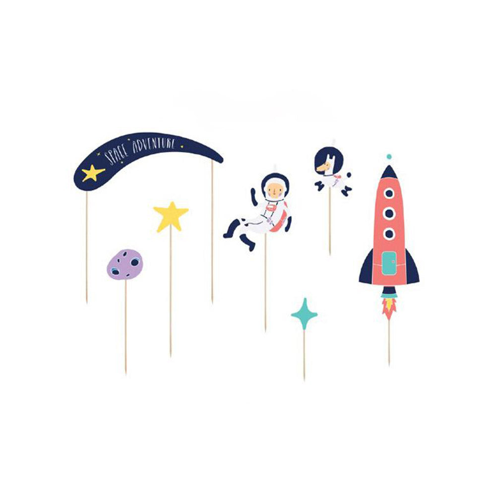 Διακοσμητικά τούρτας Ταξίδι στο διάστημα 7τεμ.