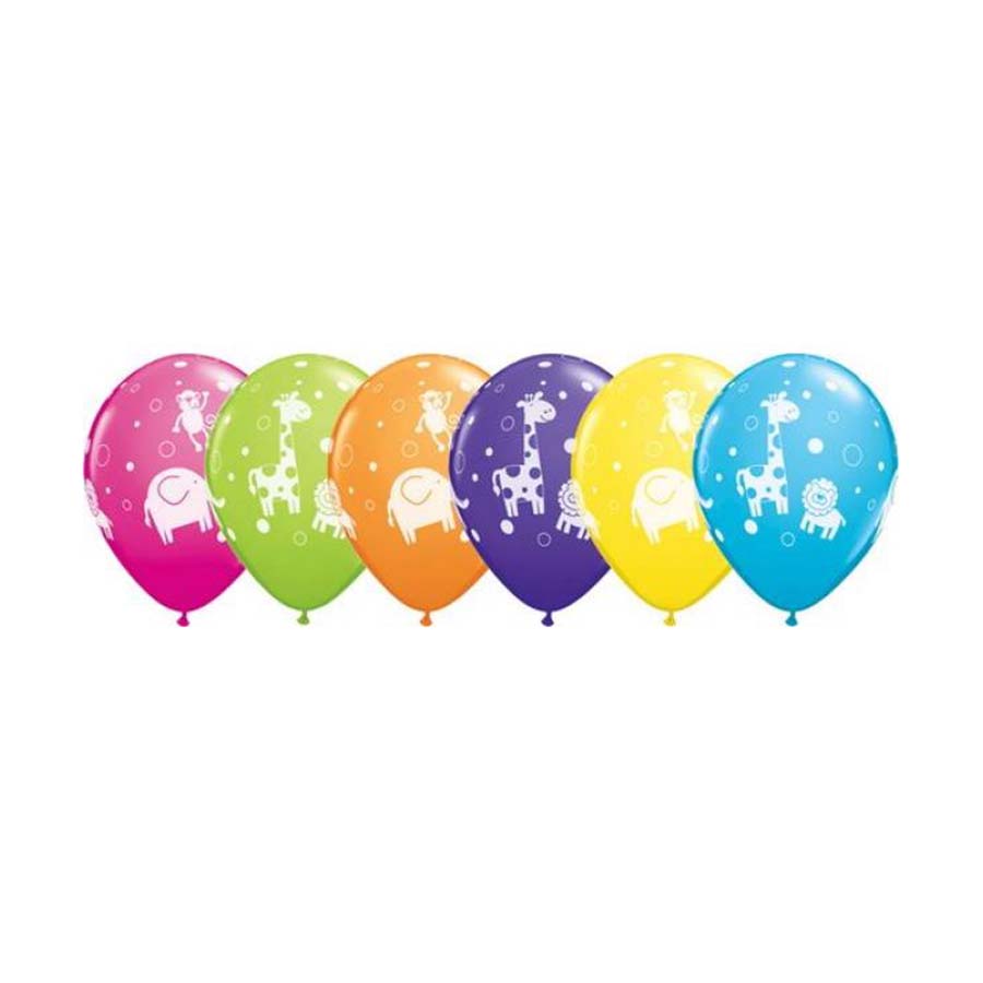 Μπαλόνια λάτεξ Ζωάκια της ζούγκλας 25τεμ
