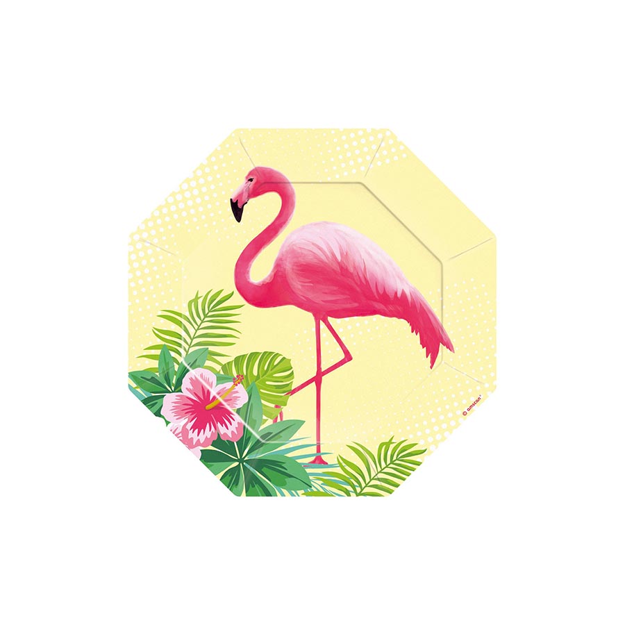 Πιάτα χαρτινα γλυκού Flamingo Paradise (6τεμ)