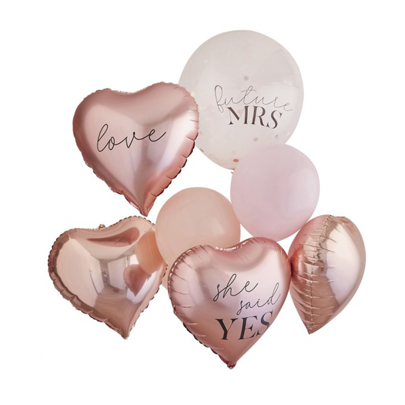 Σετ Μπαλόνια για Βachelorette Party Rose Gold 9 τεμ