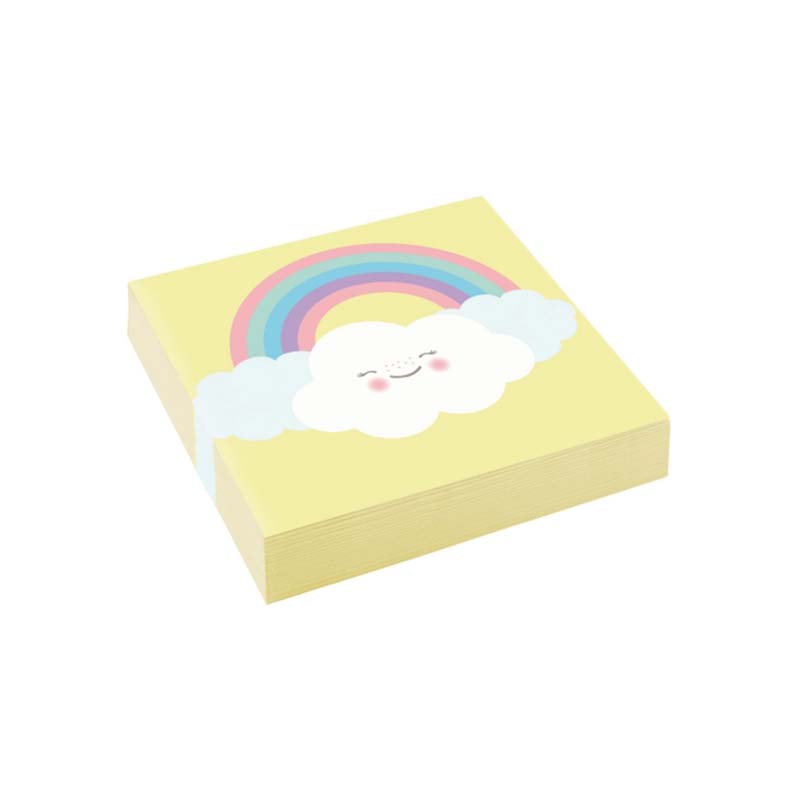 Χαρτοπετσέτες Rainbow & Cloud 3φυλλες 25x25 εκ