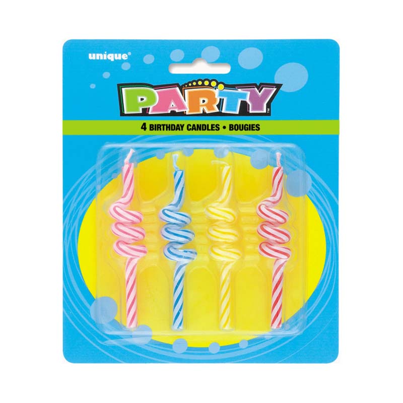 Σπιράλ κεράκια σε τέσσερα χρώματα