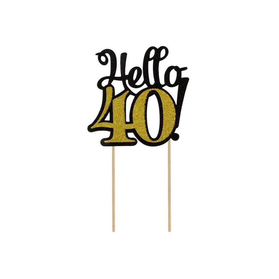 Topper τούρτας “Hello 40”