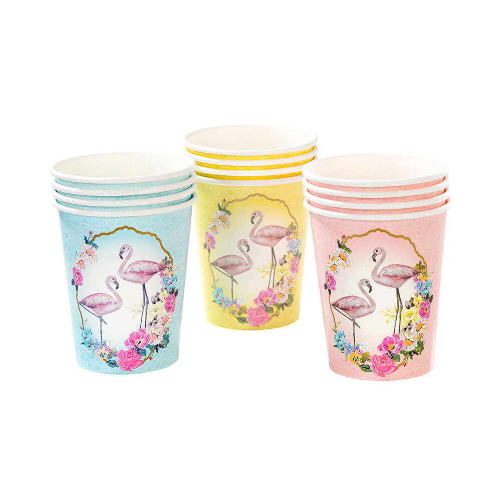 Χάρτινα ποτήρια με θέμα Flamingo Talking