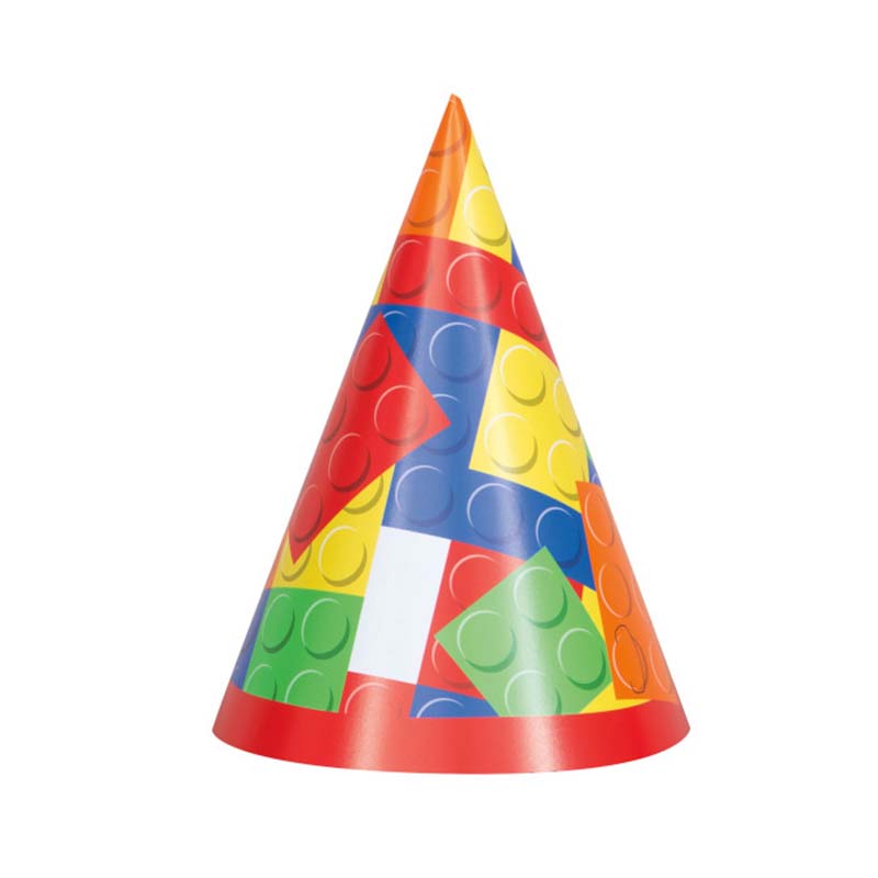 Καπελάκια χάρτινα σε θέμα τουβλάκια lego