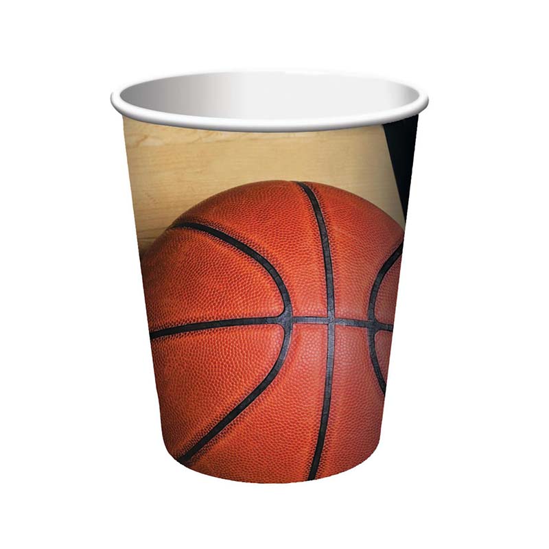 Χάρτινα ποτήρια με θέμα μπάσκετ 8τεμ.