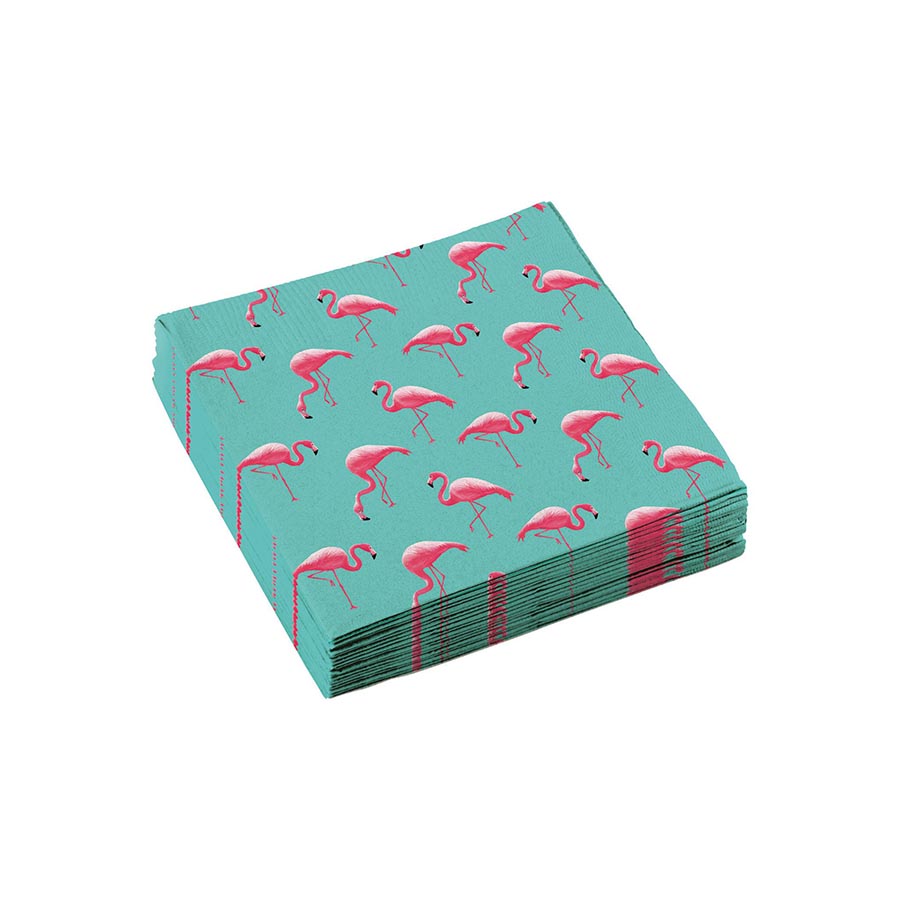 Χαρτοπετσέτες φαγητού 33εκ Flamingo Paradise /20 τεμ