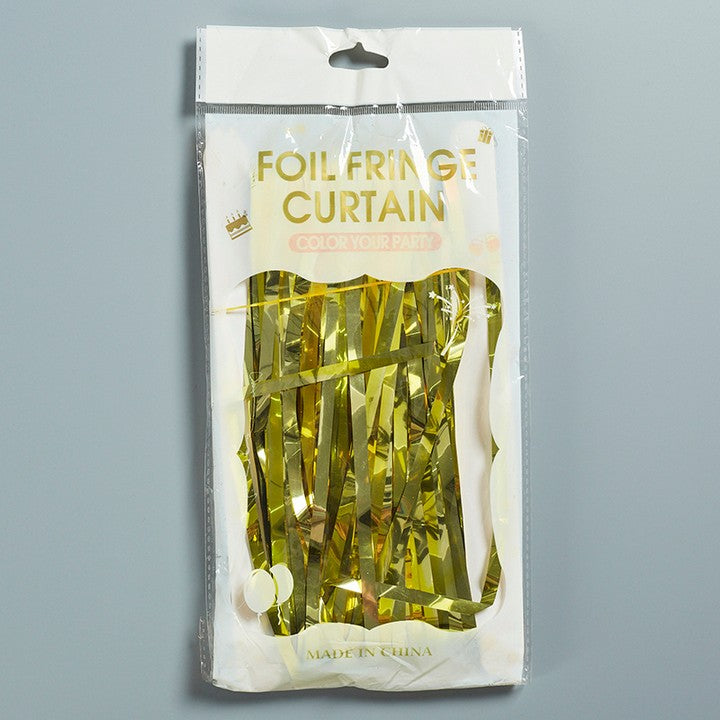 Κουρτίνα διακοσμητική χρυσή μεταλλιζέ 1x2μέτρα