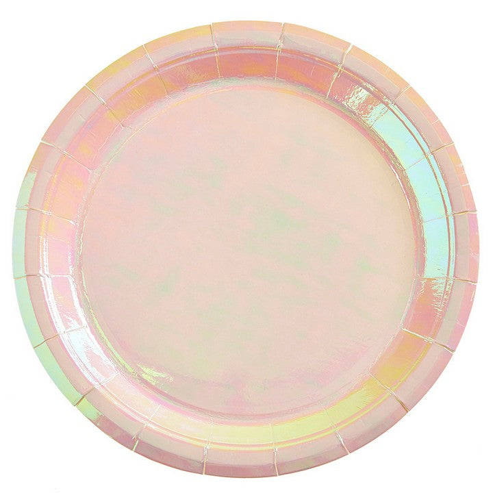 Πιάτα φαγητού 23εκ. ιριδίζοντα 10τεμ.
