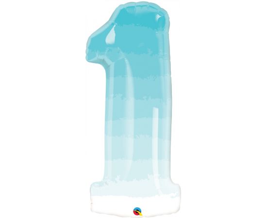 Μπαλόνι Φοιλ Νούμερο 1 Blue Ombre 86εκ.