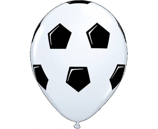 Μπαλόνια λάτεξ λευκά σχέδιο ποδοσφαιρική μπάλα 5τεμ.
