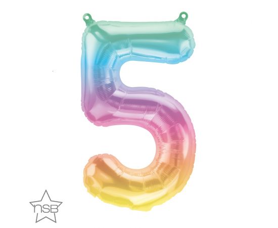 Μπαλόνι Φοιλ Νούμερο 5 Jelli Ombre 41εκ.