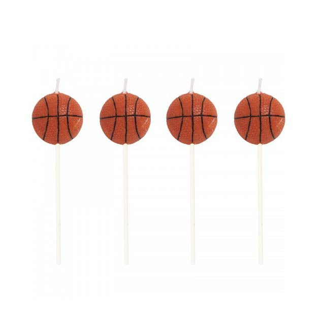 Κεράκια τούρτας μπάλα μπάσκετ 4τεμ