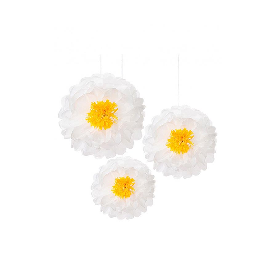 Χάρτινα Διακοσμητικά Pom Pom Μαργαρίτα