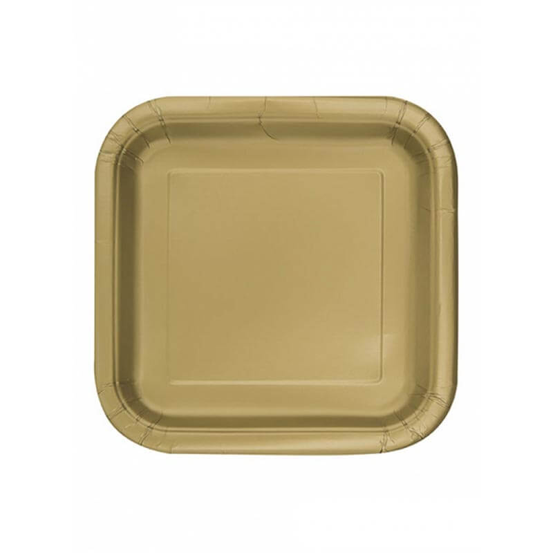 Πιάτο χάρτινο φαγητού σε χρυσό χρώμα 23 εκ
