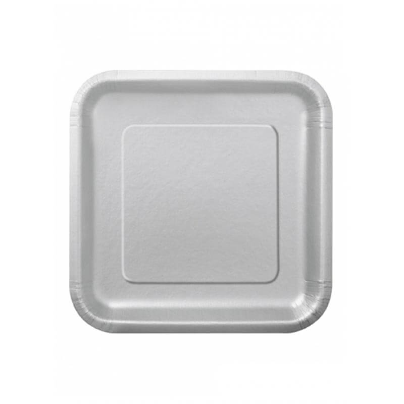 Πιάτο χάρτινο φαγητού σε ασημί χρώμα 23 εκ