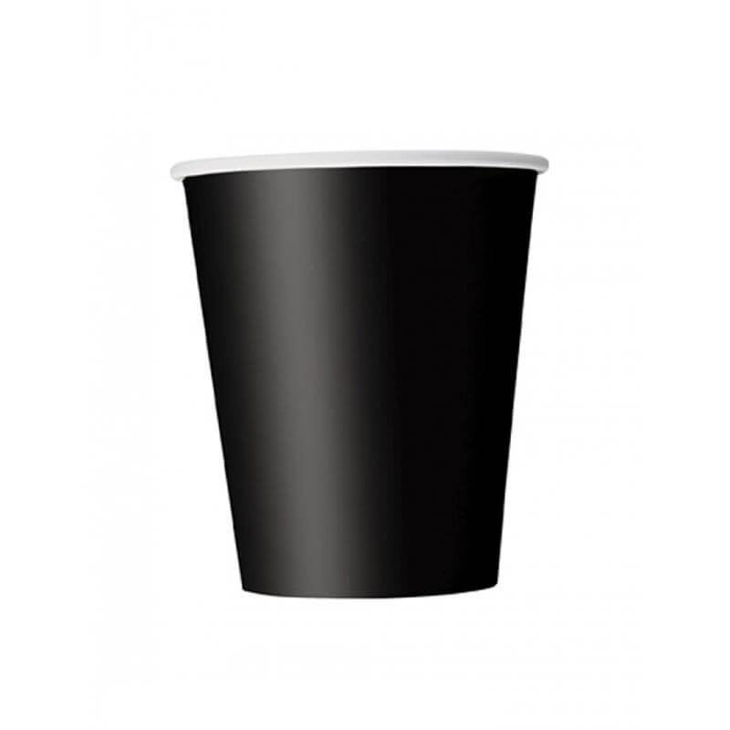 Ποτήρια χάρτινα σε Μαύρο Χρώμα 14 τεμ