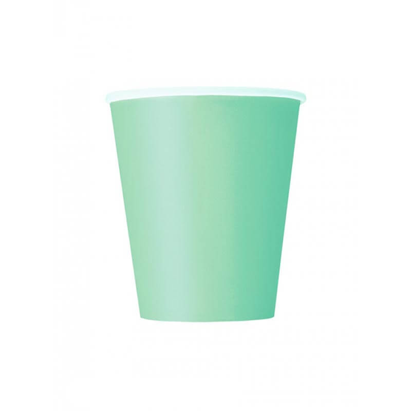 Ποτήρι χάρτινο σε mint χρώμα 9 εκ