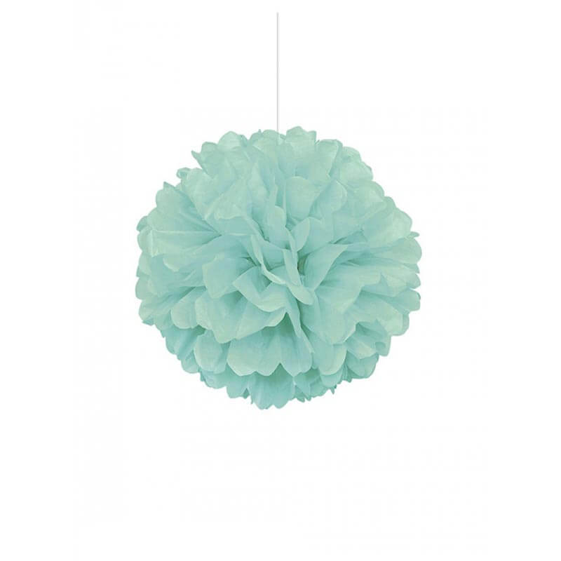 Διακοσμητική μπάλα Puff σε mint χρώμα