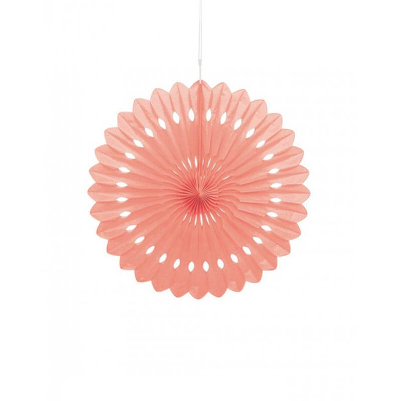 Διακοσμητική βεντάλια σε κοραλί χρώμα