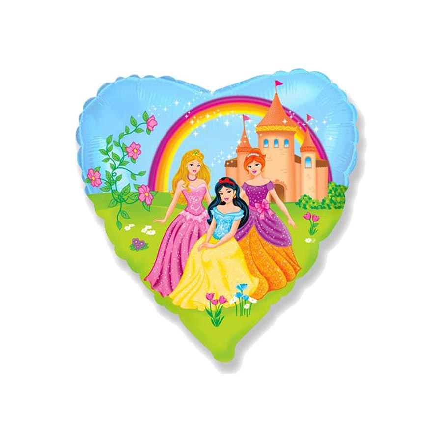 Μπαλόνι φόιλ καρδιά με πριγκίπισσες 45εκ